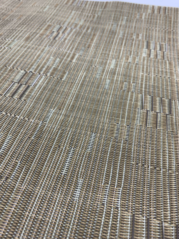 4PC BROWN LINED VINYL PLACEMATS.