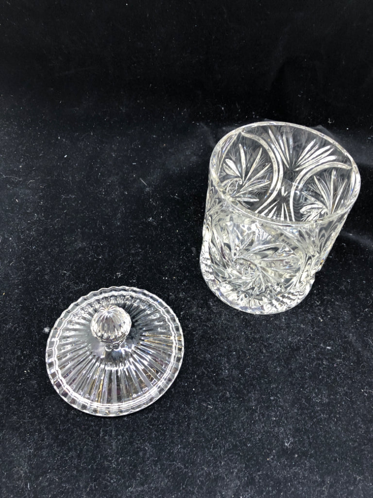 CUT GLASS CRYSTAL BISCUIT CANISTER 8.