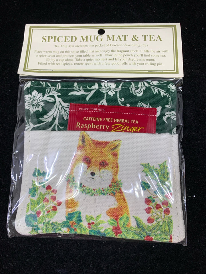 NIP SPICED MUG MAT & TEA FOX PATTERN