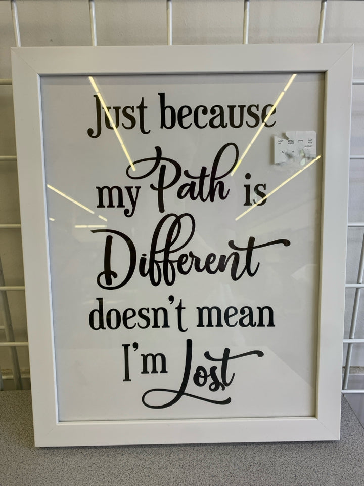 JUST BECAUSE SHADOW BOX WALL ART.