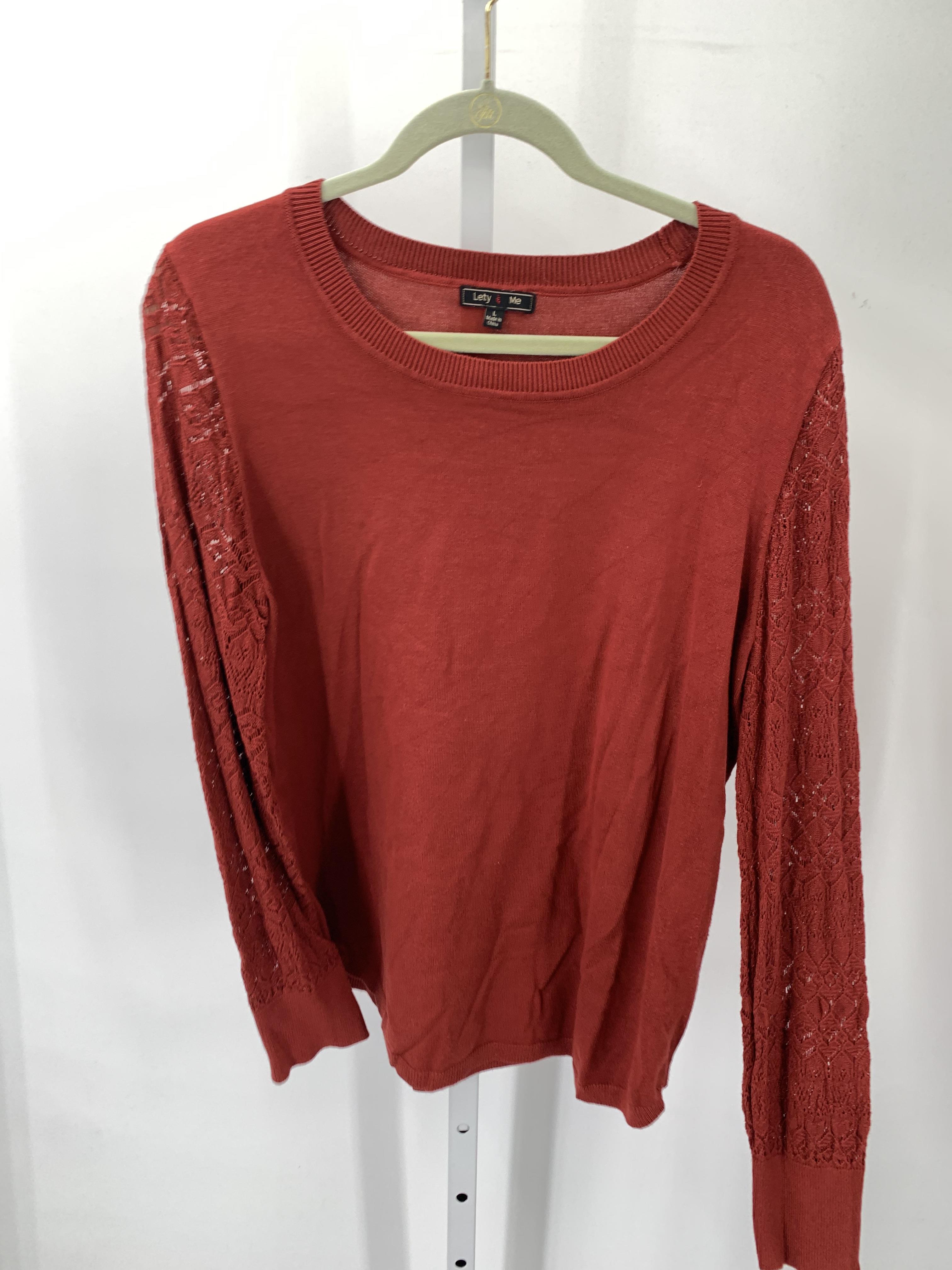 Lety & Me Size Large Misses Long Slv Sweater