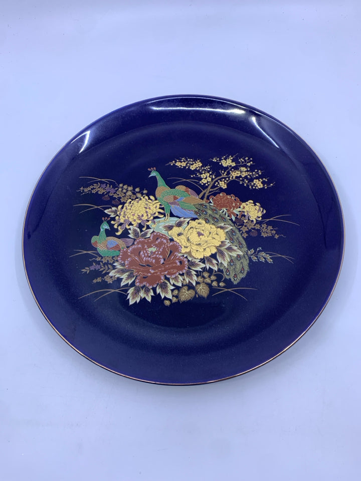 ASIAN STYLE PEACOCK PLATE.