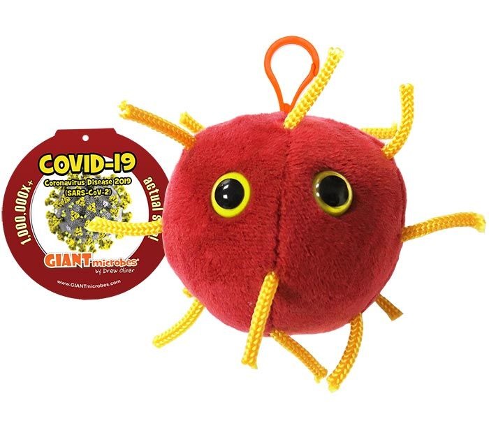 NEW GIANT Microbes Covid-19 Keychain