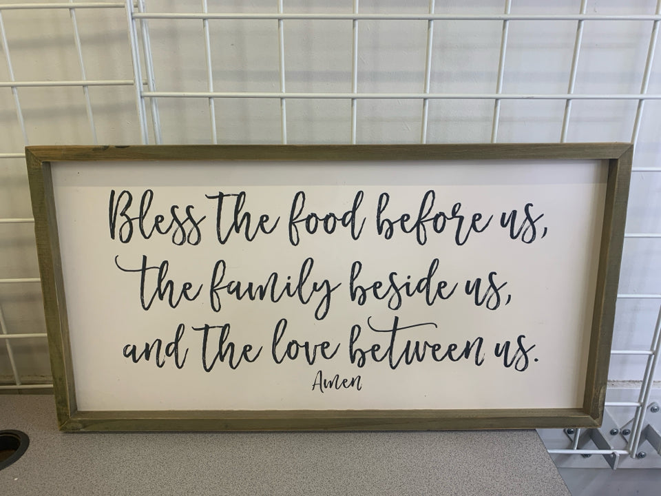 BLESS THE FOOD-FRAMED WALL ART.