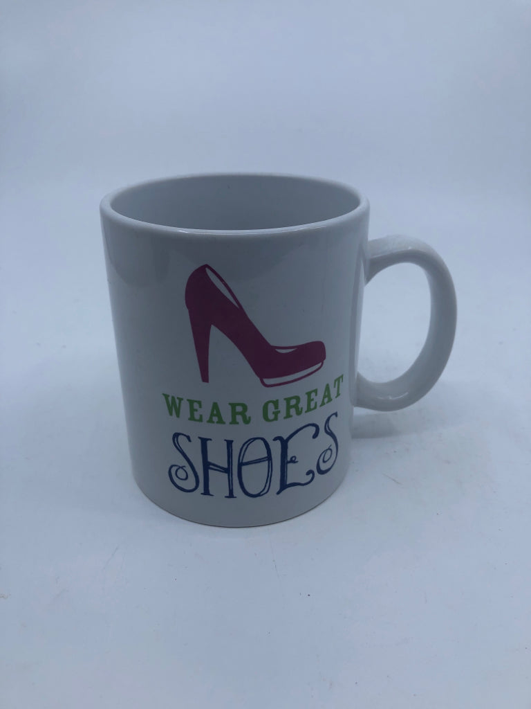 WEAR GREAT SHOES MUG.