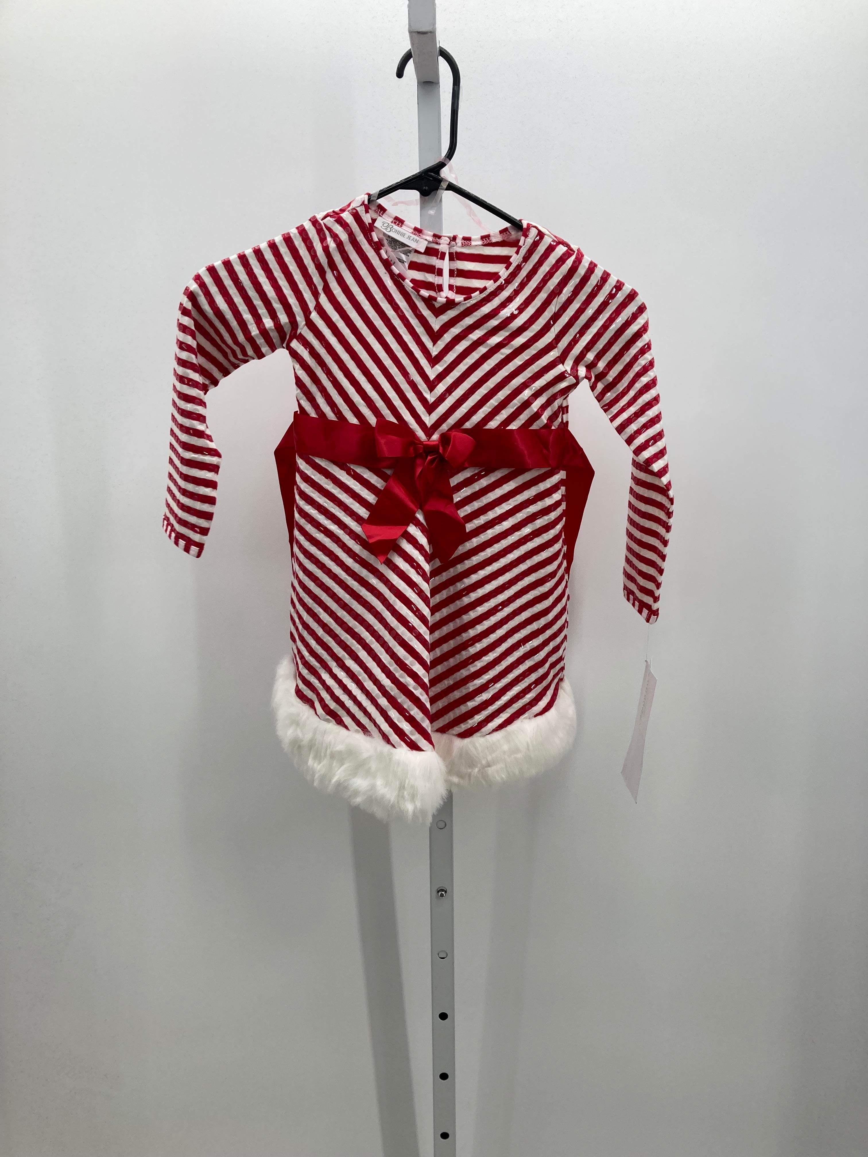 NEW WHITE STRIPES LONG SLV DRESS