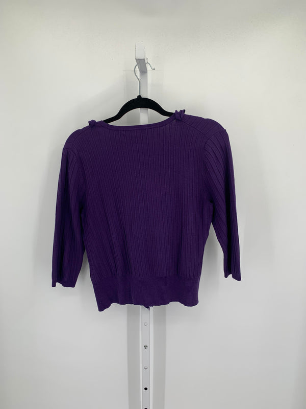 Cable & Gauge Size Large Misses 3/4 Sleeve Sweater