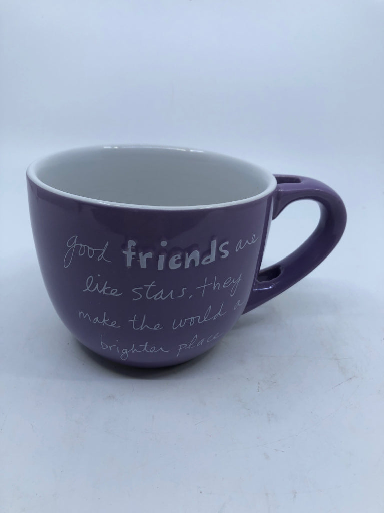 PURPLE GOOD FRIENDS MUG.