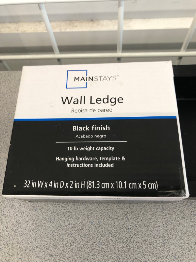 NIP BLACK WALL LEDGE.
