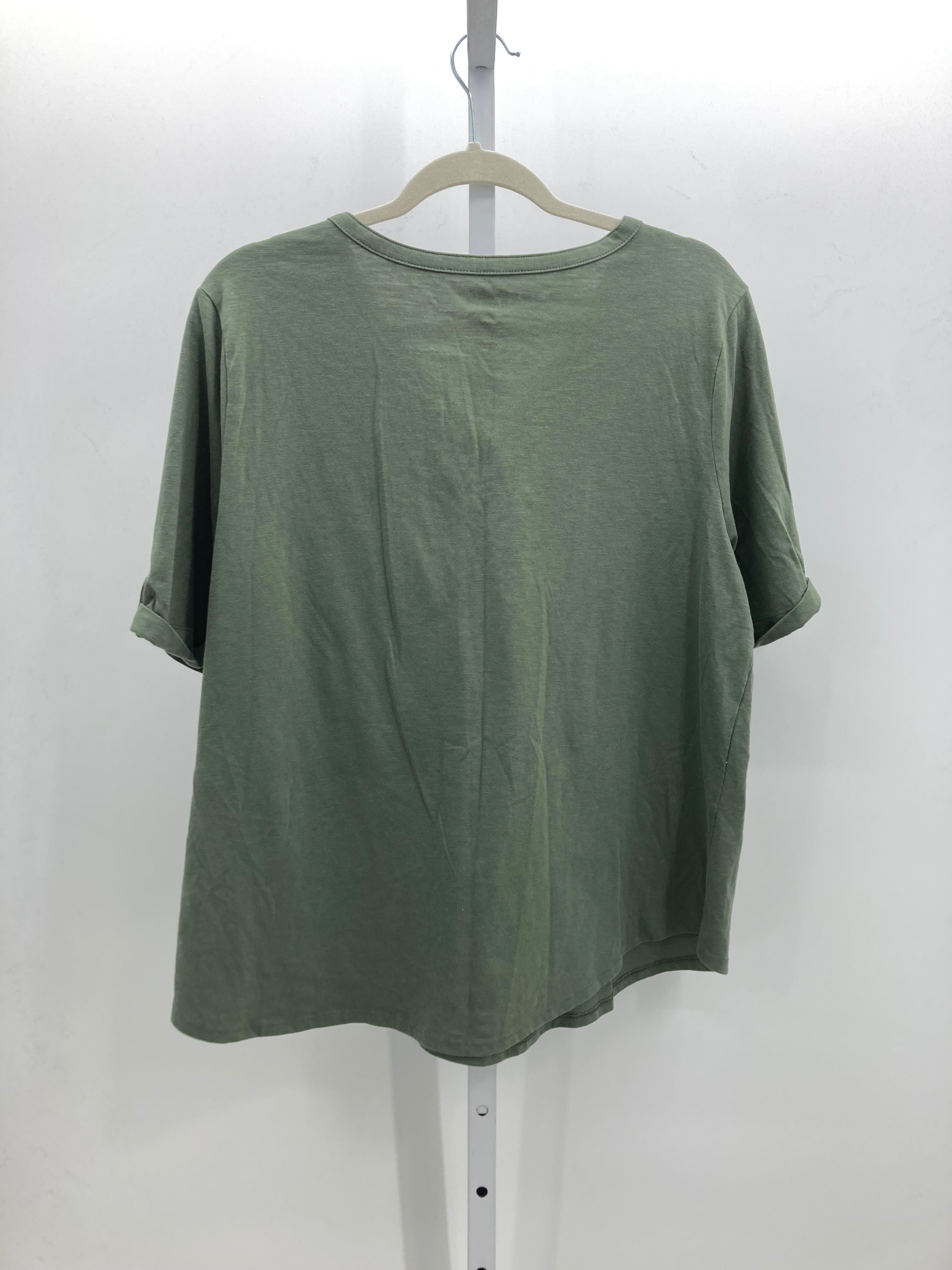 Croft & Barrow Size XXL Misses Short Sleeve Shirt