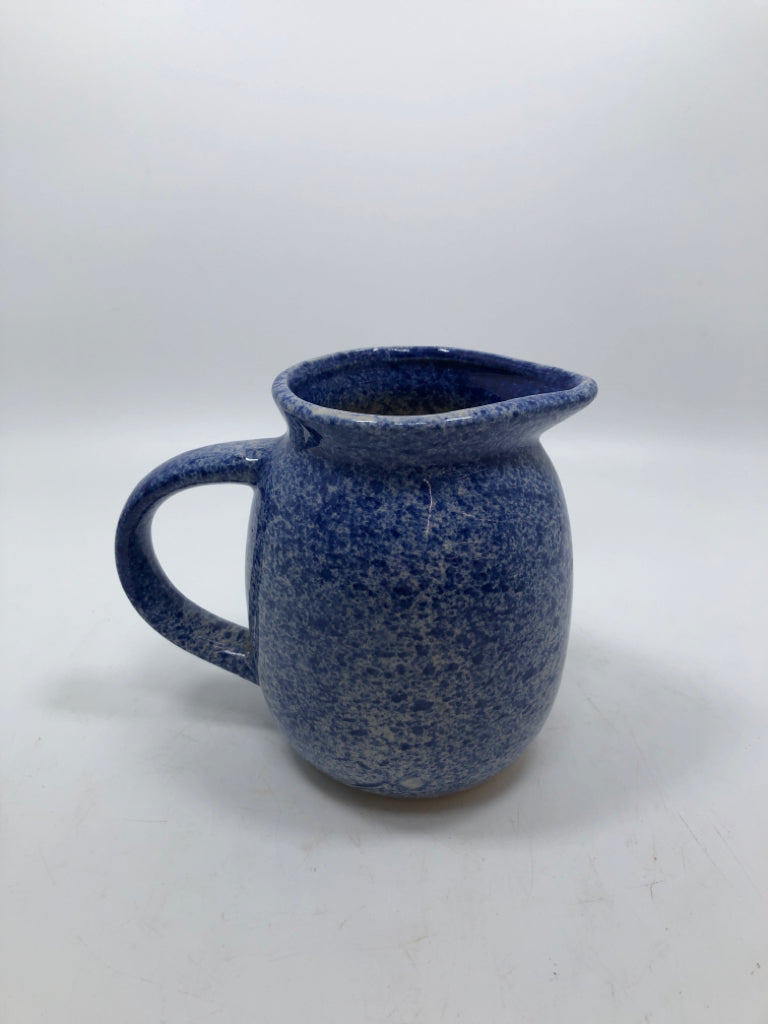 COUNTRY LIFE BLUE SPECKLED PITCHER.