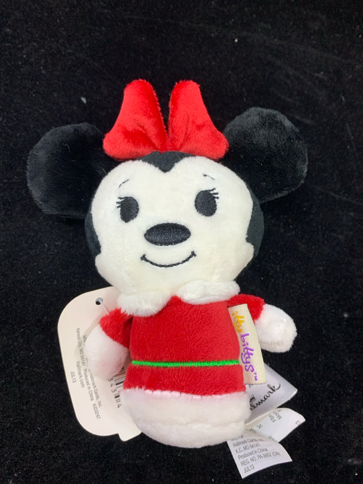 MINNIE CLAUS ITTY BITTYS HALLMARK PLUSH.
