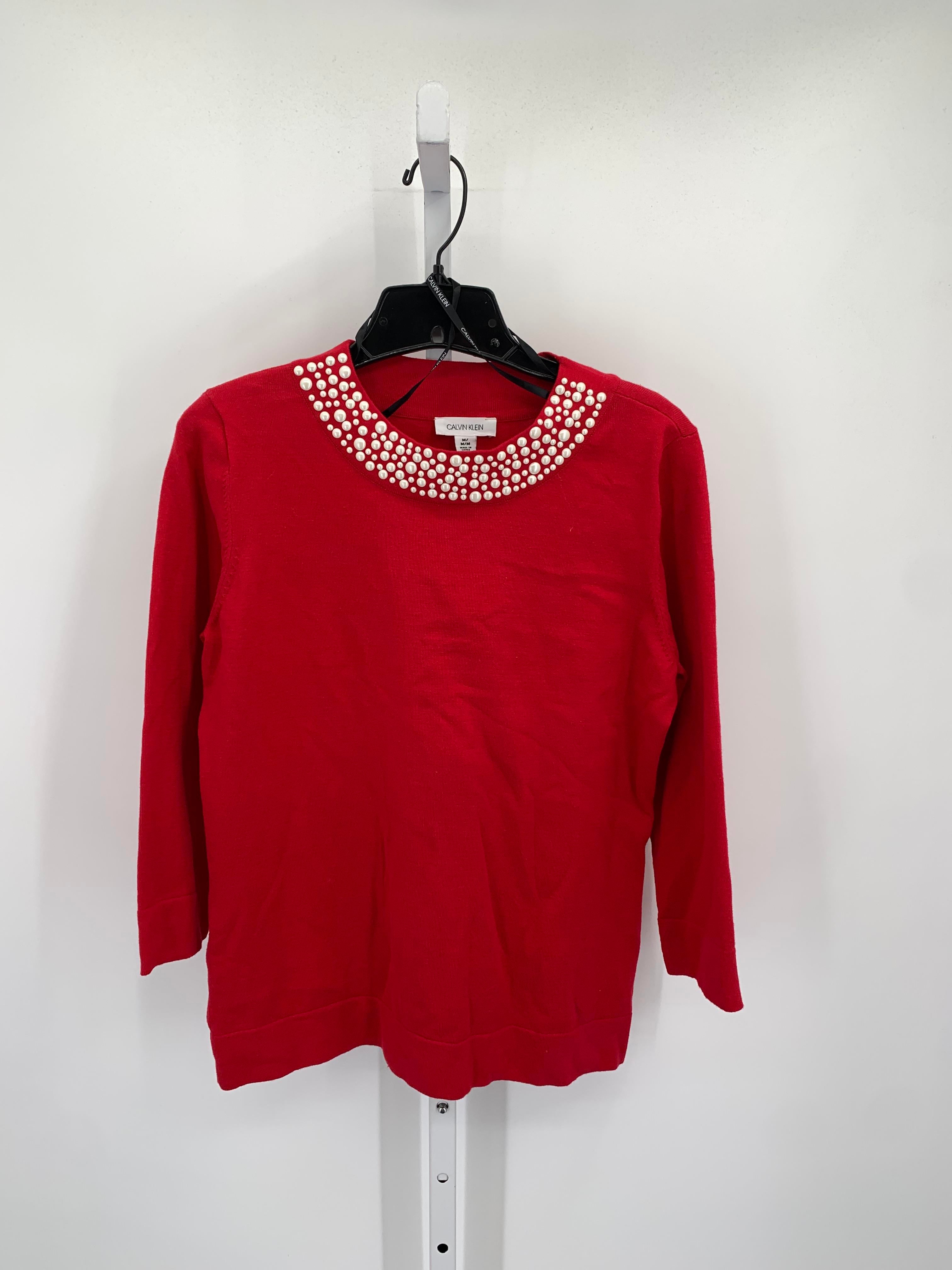 Calvin Klein Size Medium Misses Long Slv Sweater