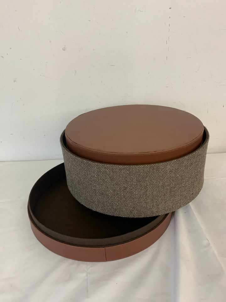 3 FABRIC NESTING HAT BOXES.