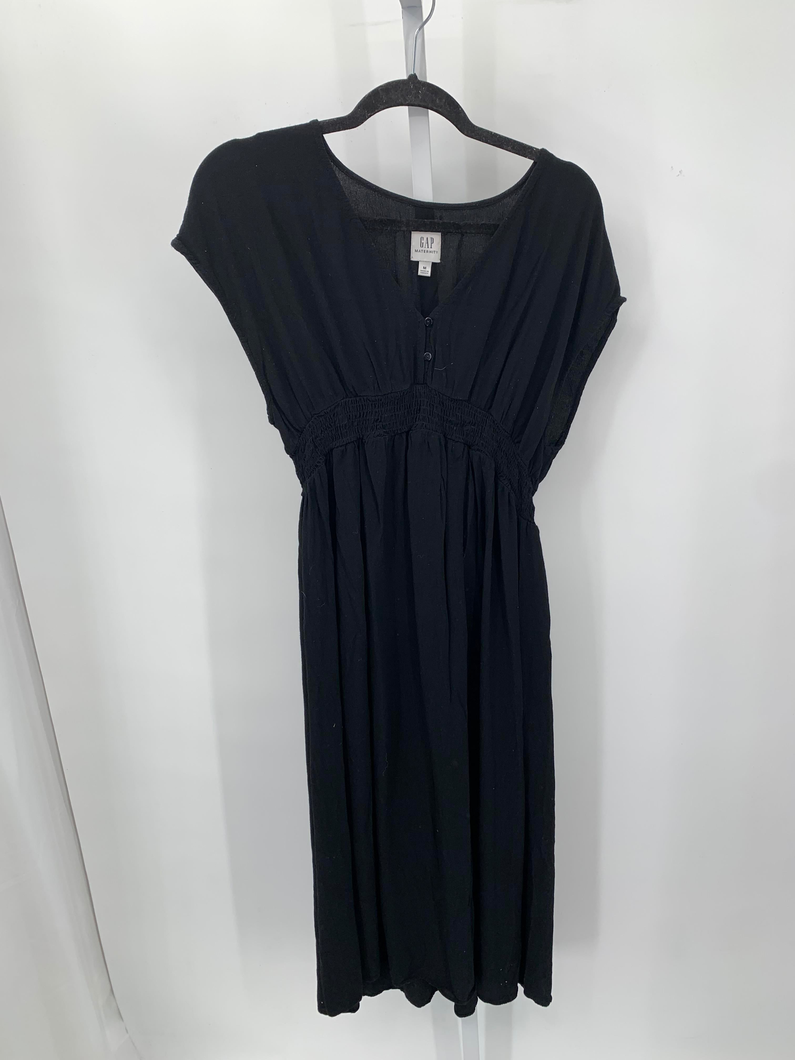 Gap Black Size Medium Maternity Short Sleeve Dress