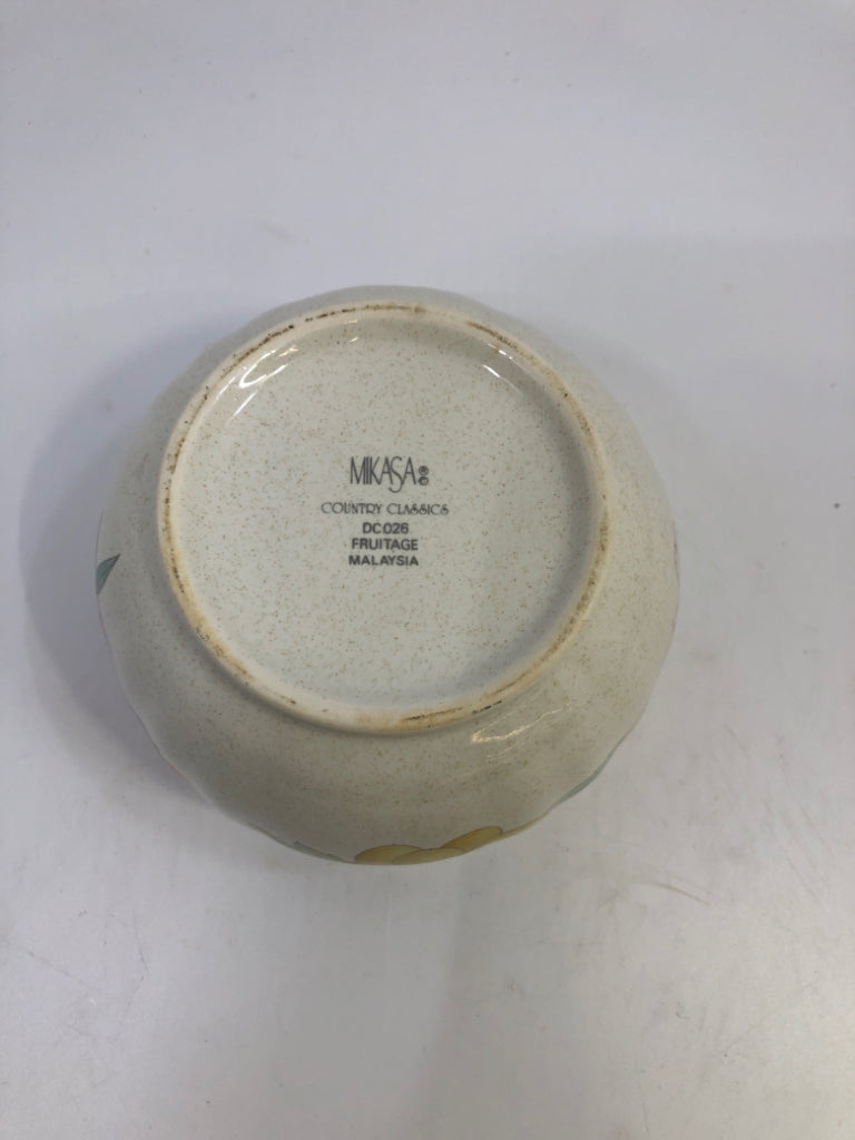 FRUITAGE PRINT MIKASA SUGAR DISH W/LID.