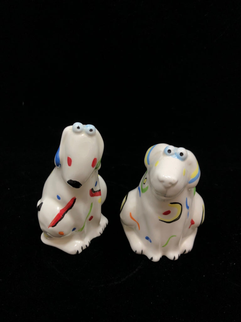 2PC COLORFUL DOG S&P SHAKERS.