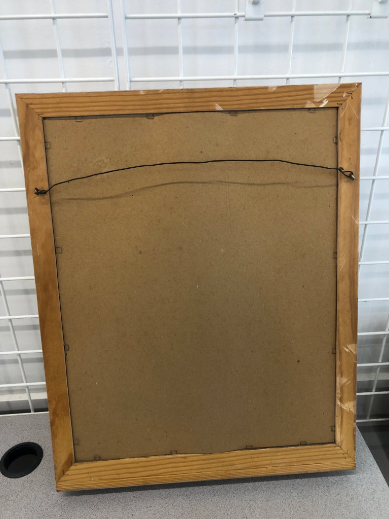 DISTRESSED WINDOWPANE MIRROR WALL HANGING W/SHELF.