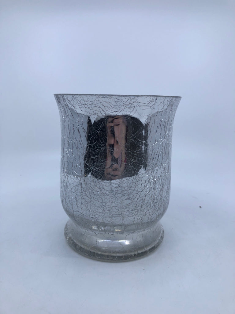 HOME ESSENTIALS GLASS MERCURY CANDLE HOLDER.