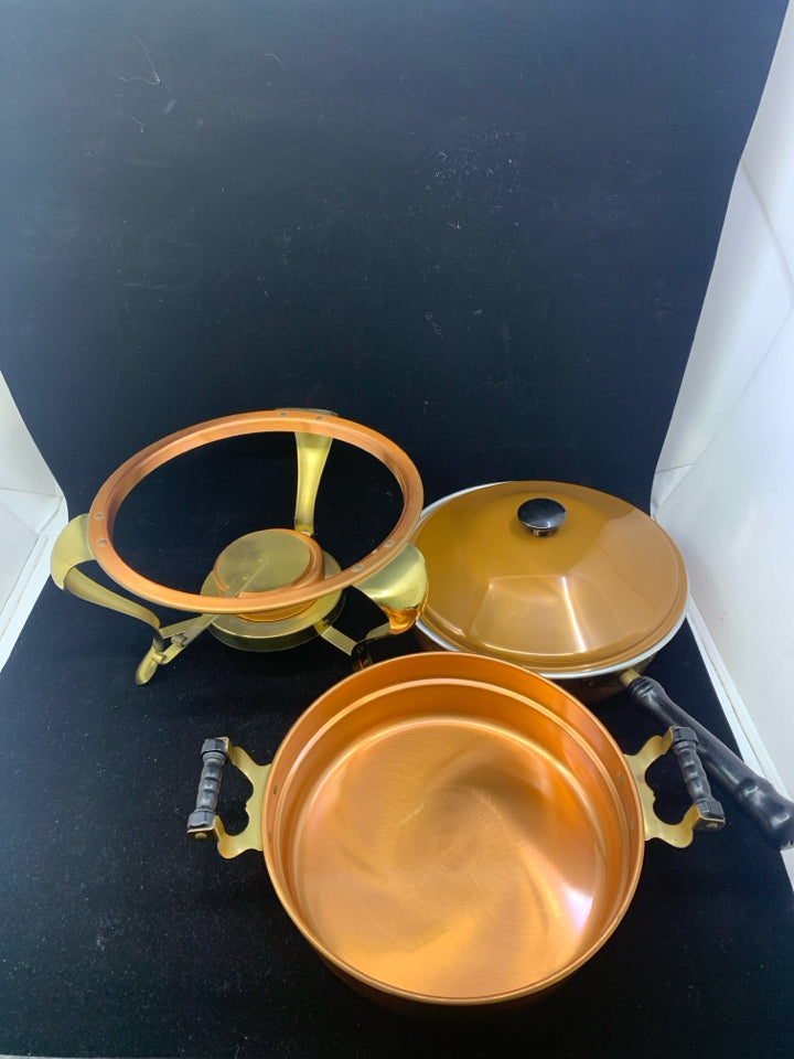 5PC COPPER CHAFING DISH SET.