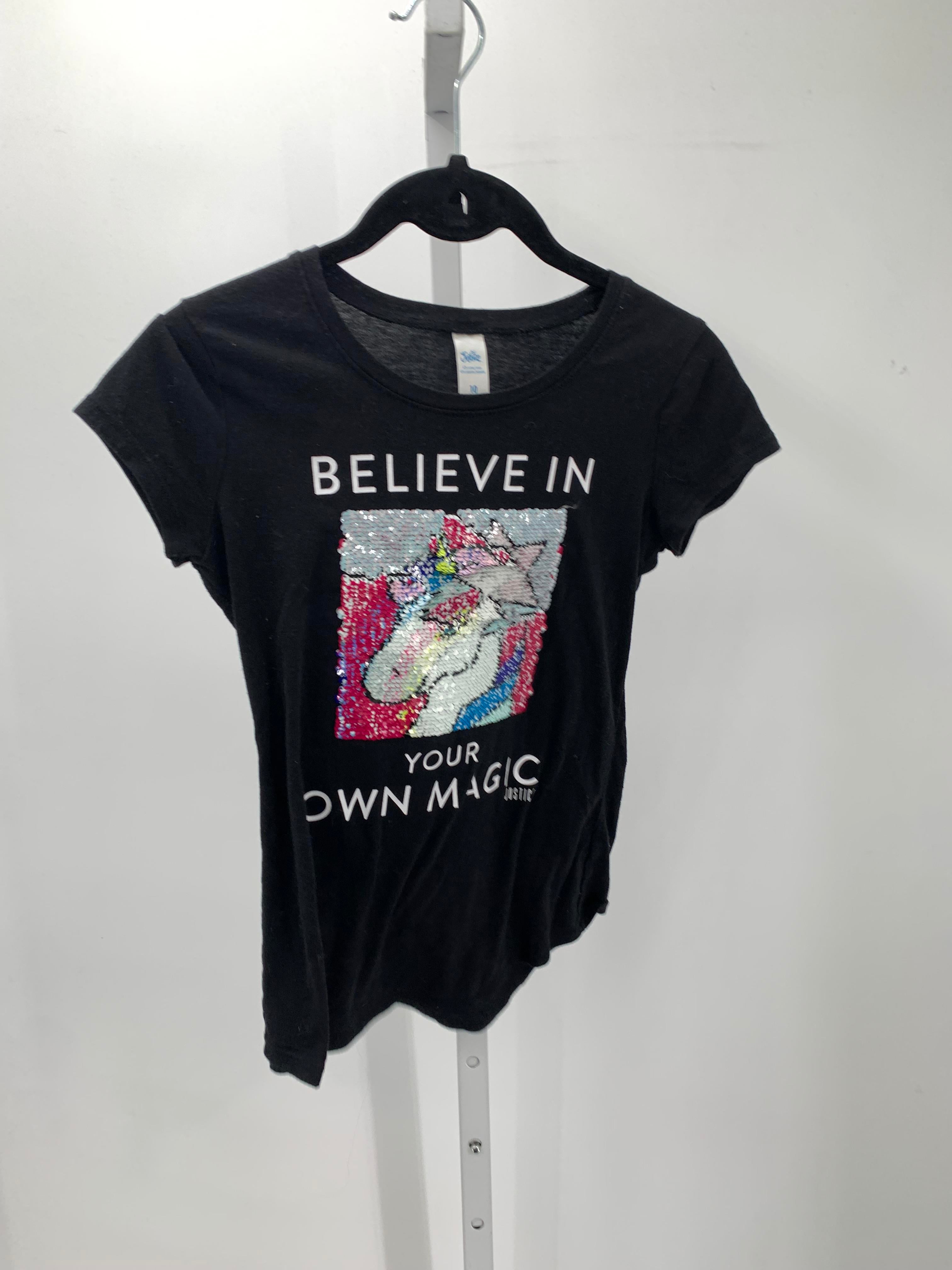 Justice Size 10 Girls Short Sleeve Shirt