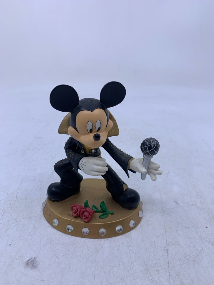 MICKEY MOUSE SUSPICIOUS MICE BLACK SUIT ELVIS FIGURINE.