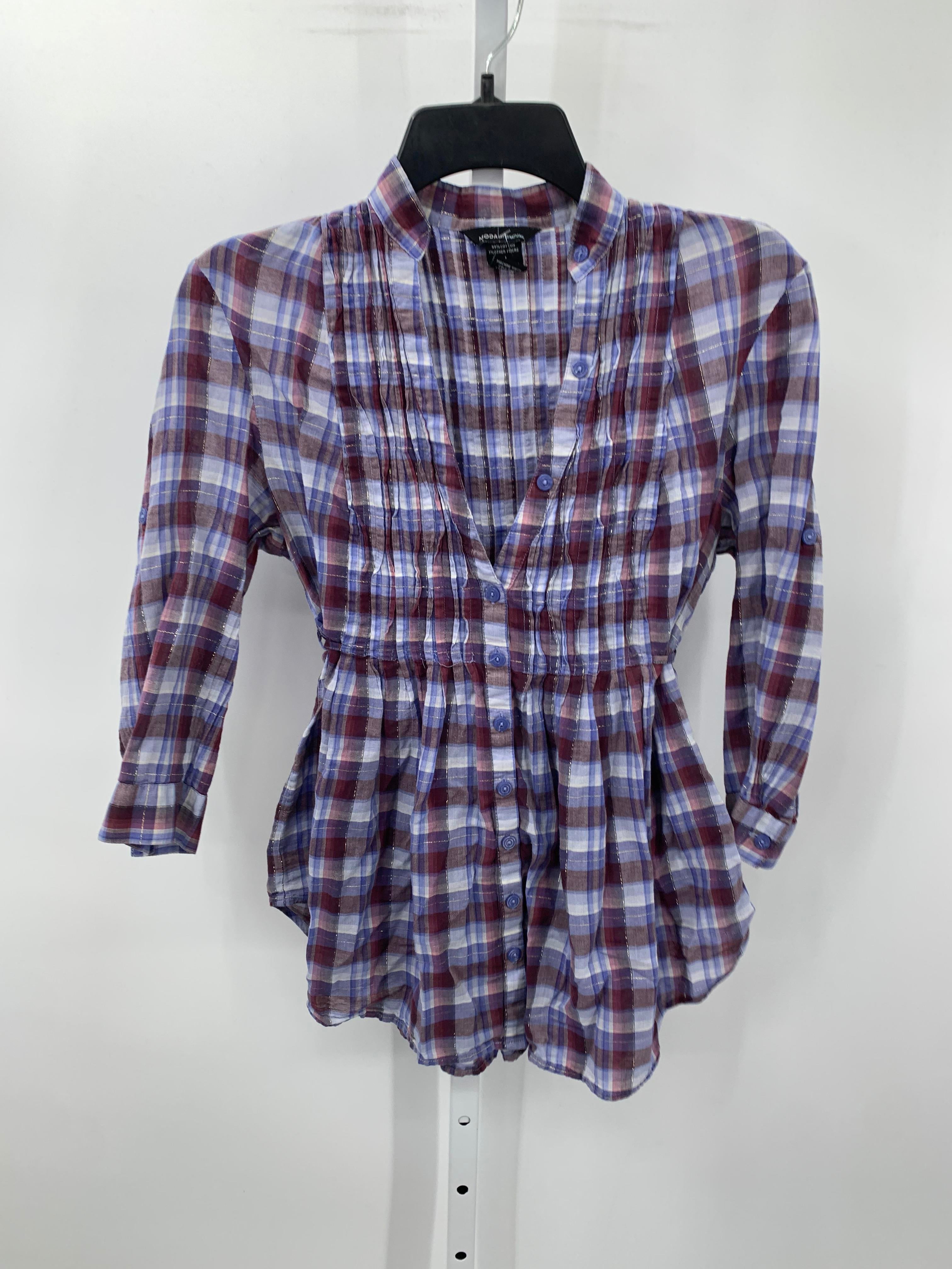 Moda International Size Medium Misses 3/4 Sleeve Shirt