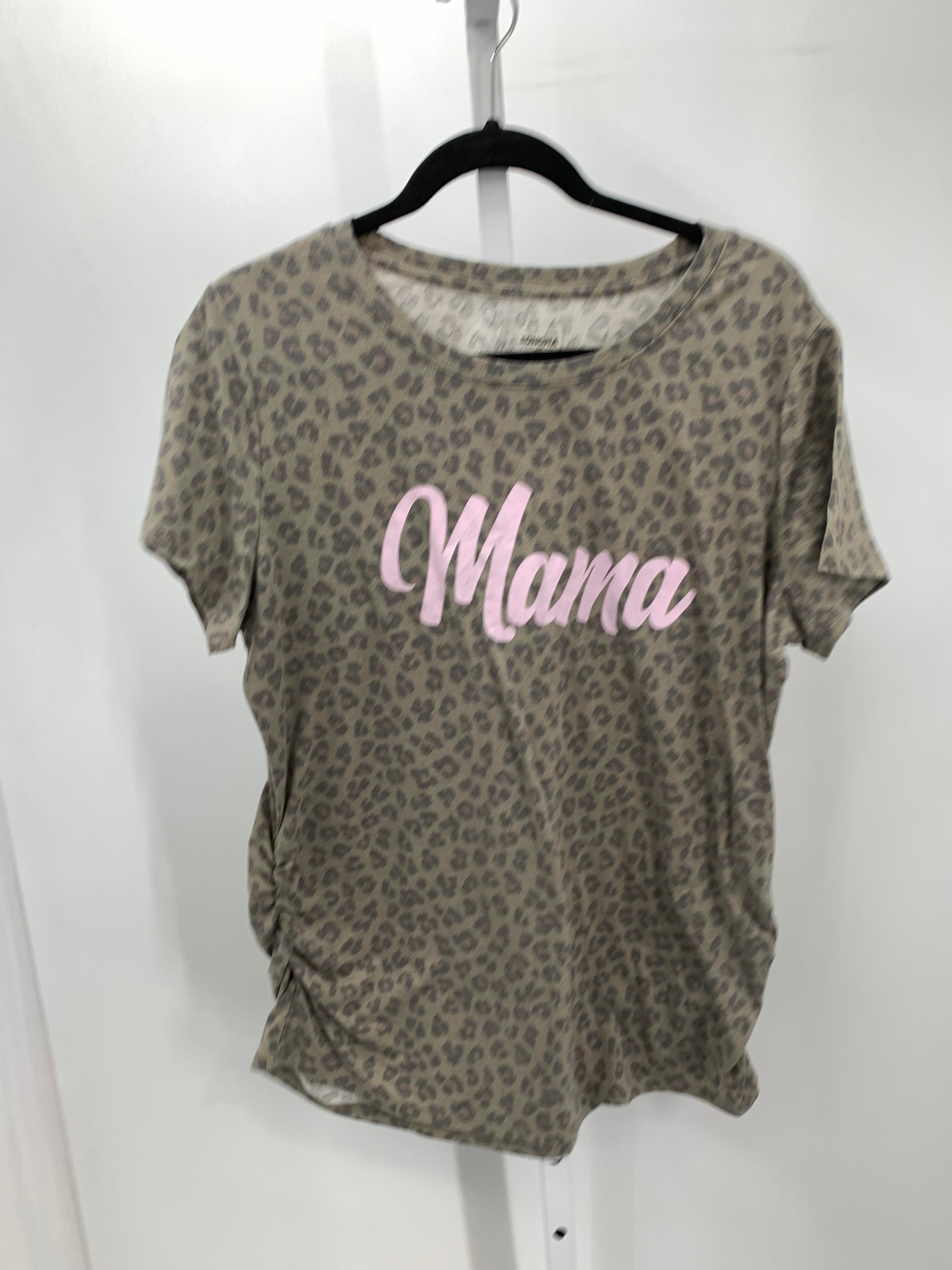 Sonoma Green Size Extra Large Maternity Short Sleeve Shirt