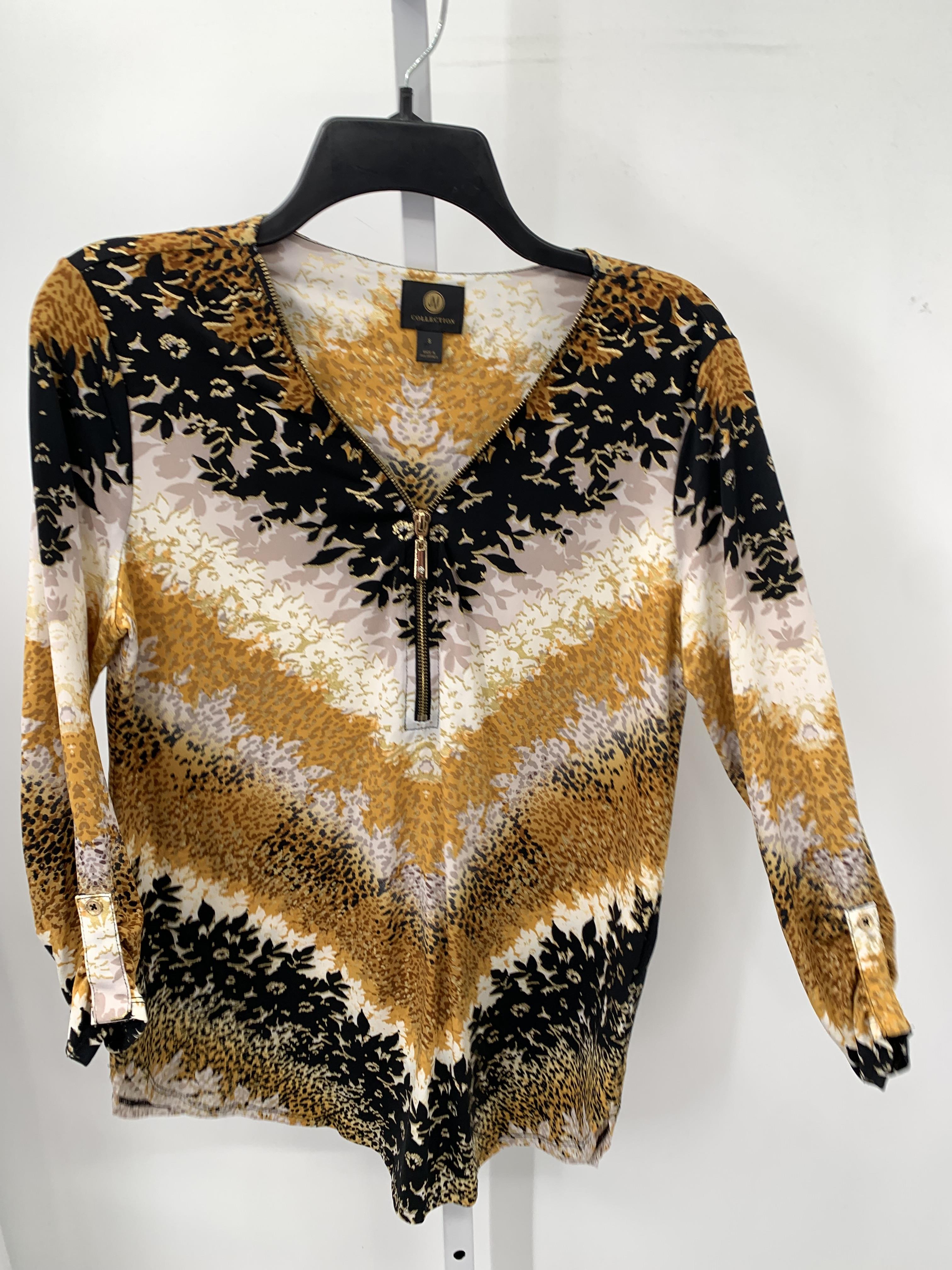 JM Collection Size Small Misses 3/4 Sleeve Shirt