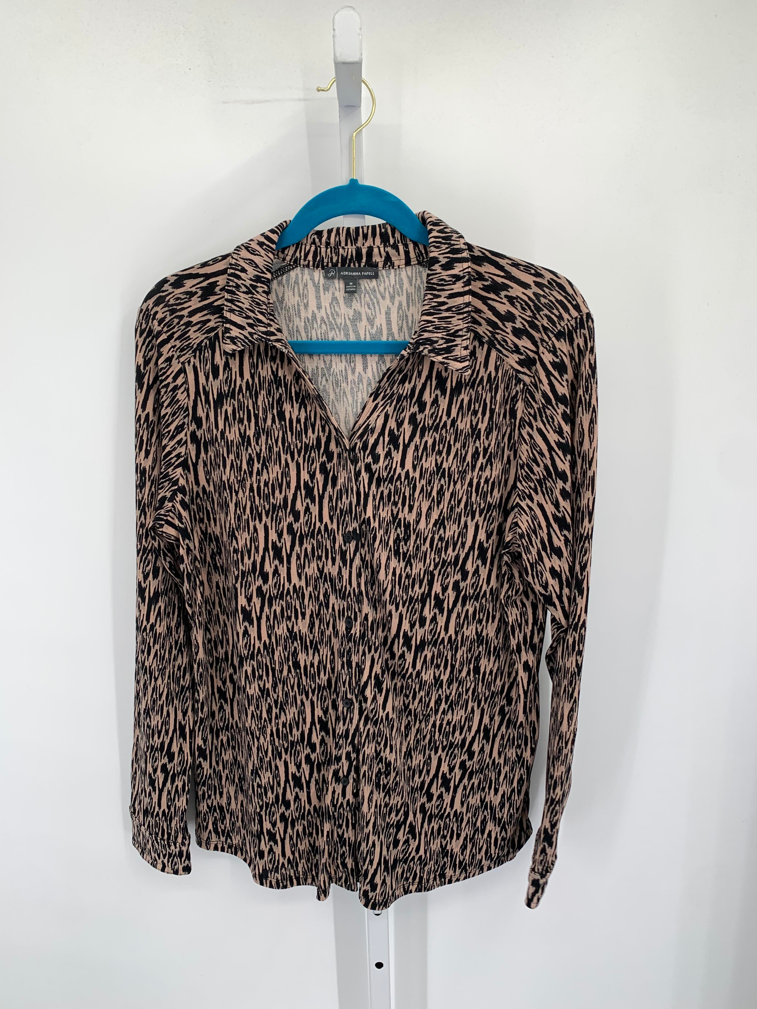 Adrianna Papell Size Medium Misses Long Sleeve Shirt