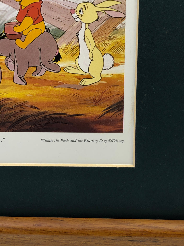 WINNIE THE POOH WOOD FRAMED ART.