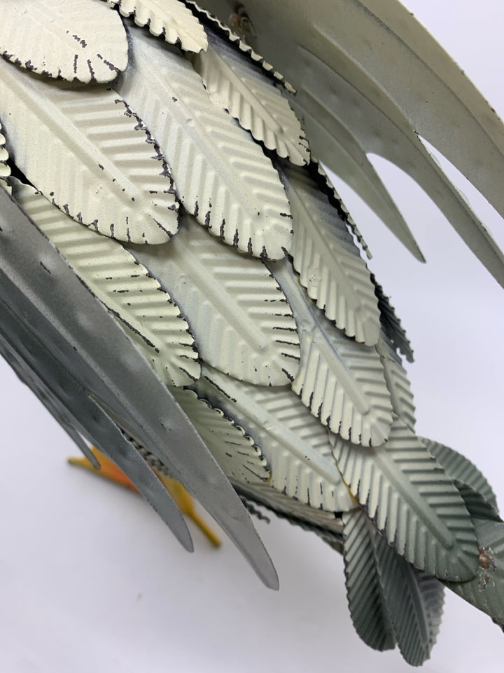 WELDED PELICAN SCULPTURE.