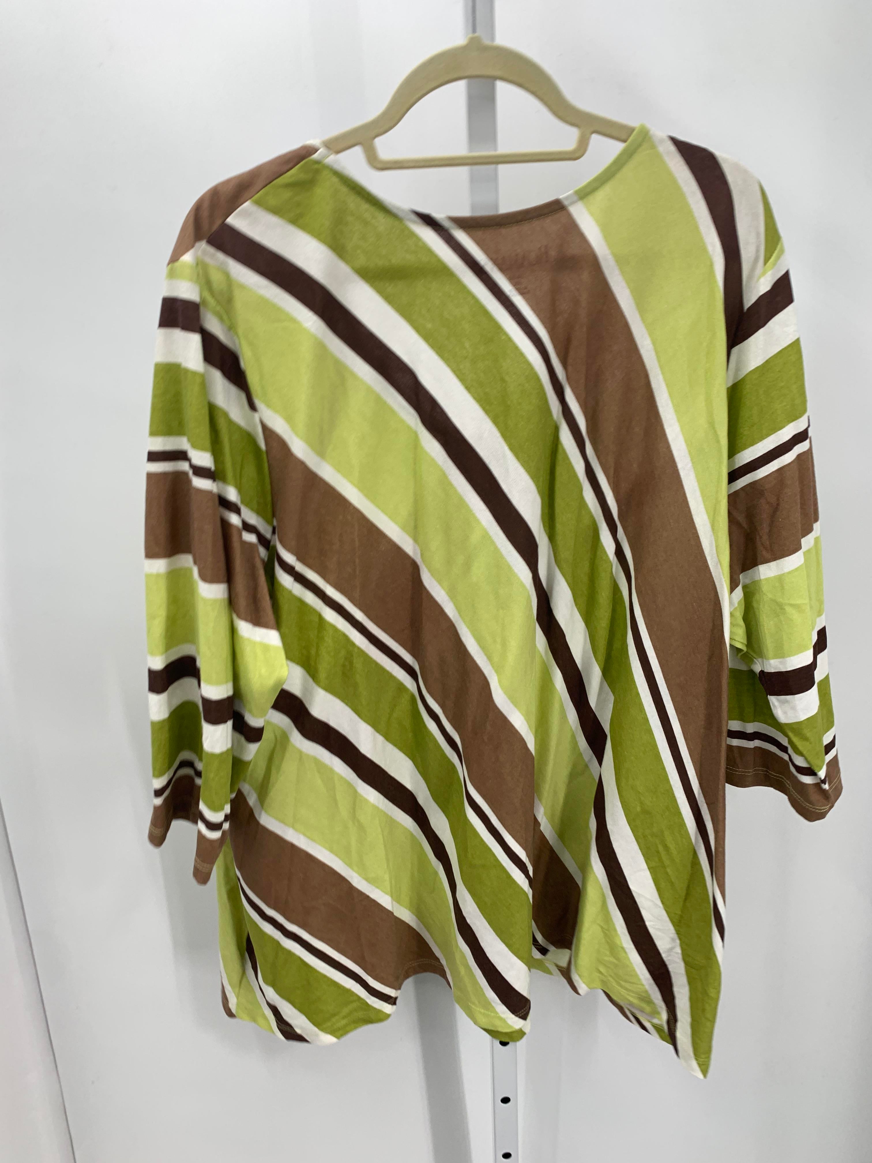 Roaman's Size 3X Womens 3/4 Sleeve Shirt