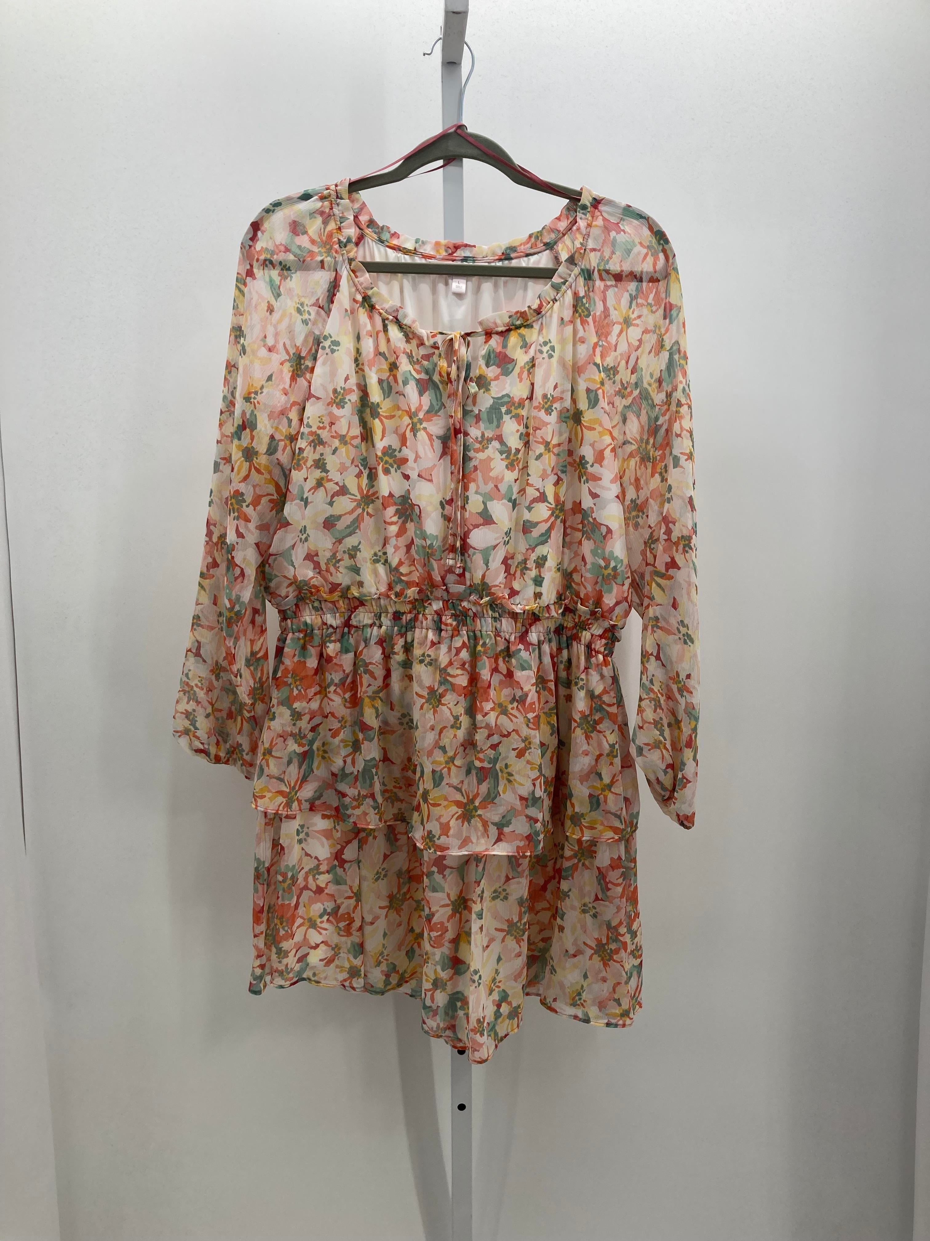 Lauren Conrad Size Large Misses Long Sleeve Dress