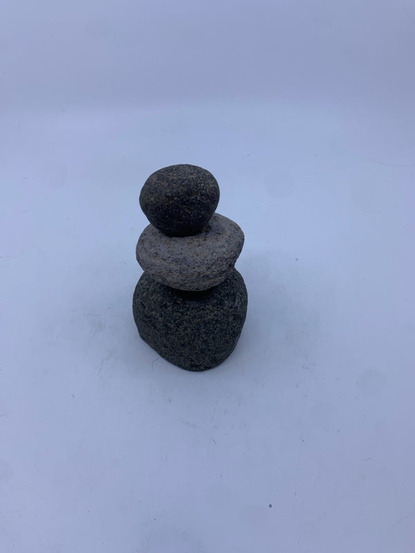 3 STACKING ROCK DECOR.