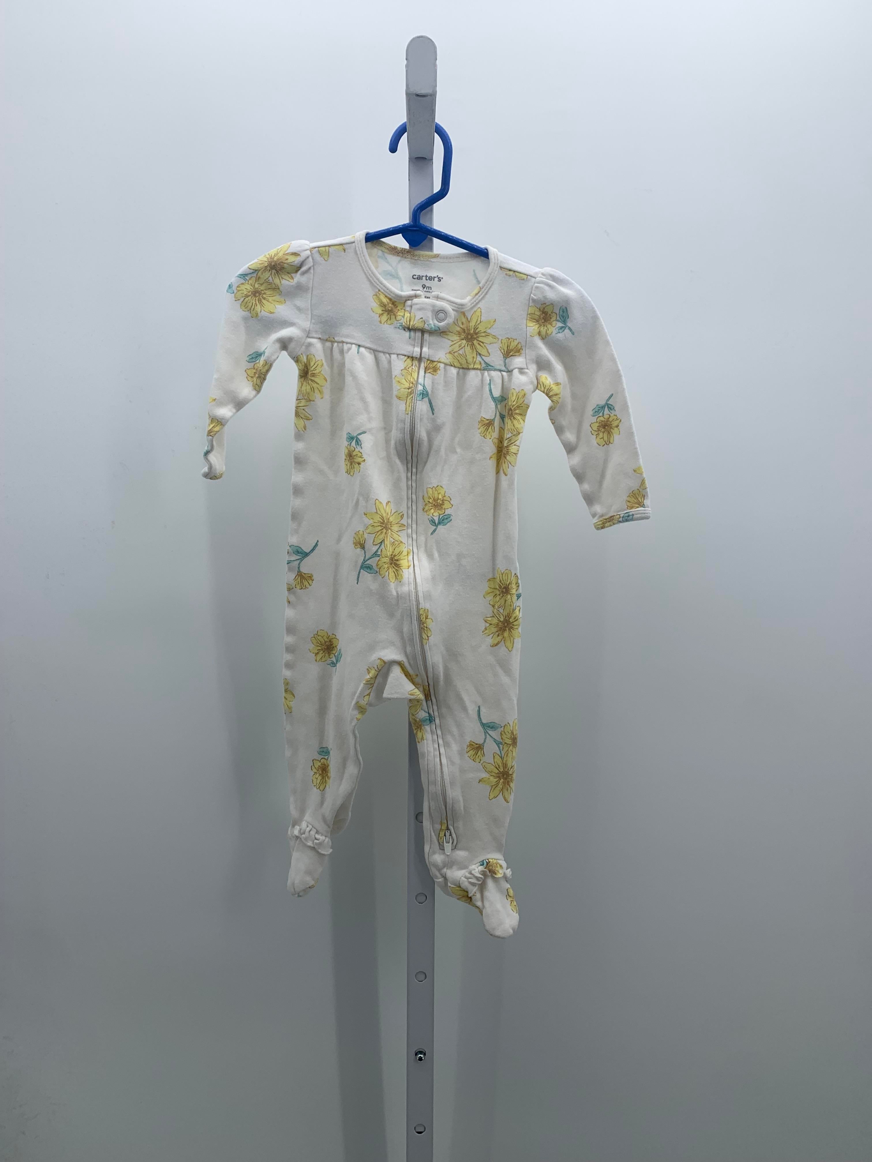 Carters Size 9 Months Girls Long Slv. Romper