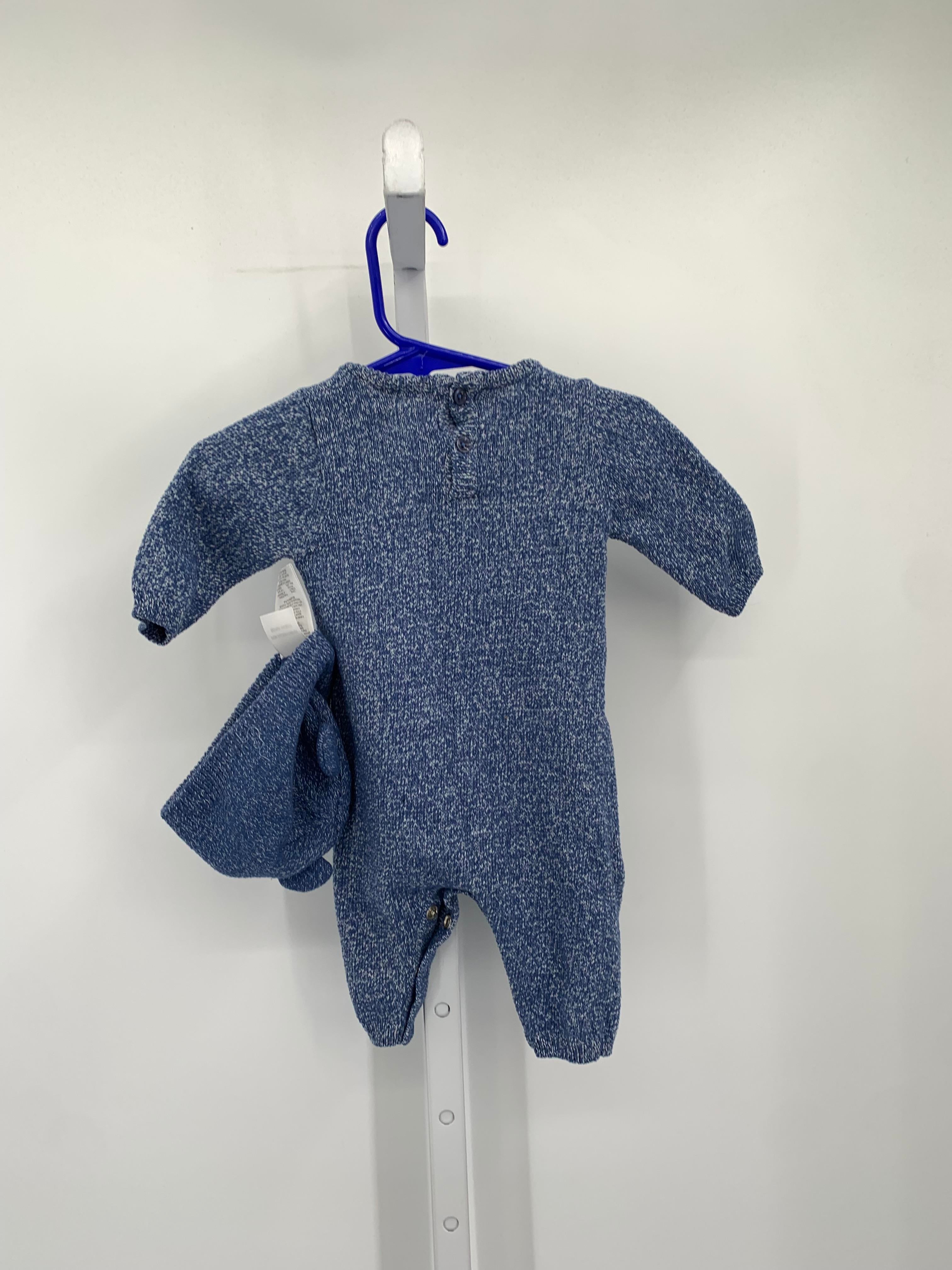 FACE KNIT ROMPER AND HAT