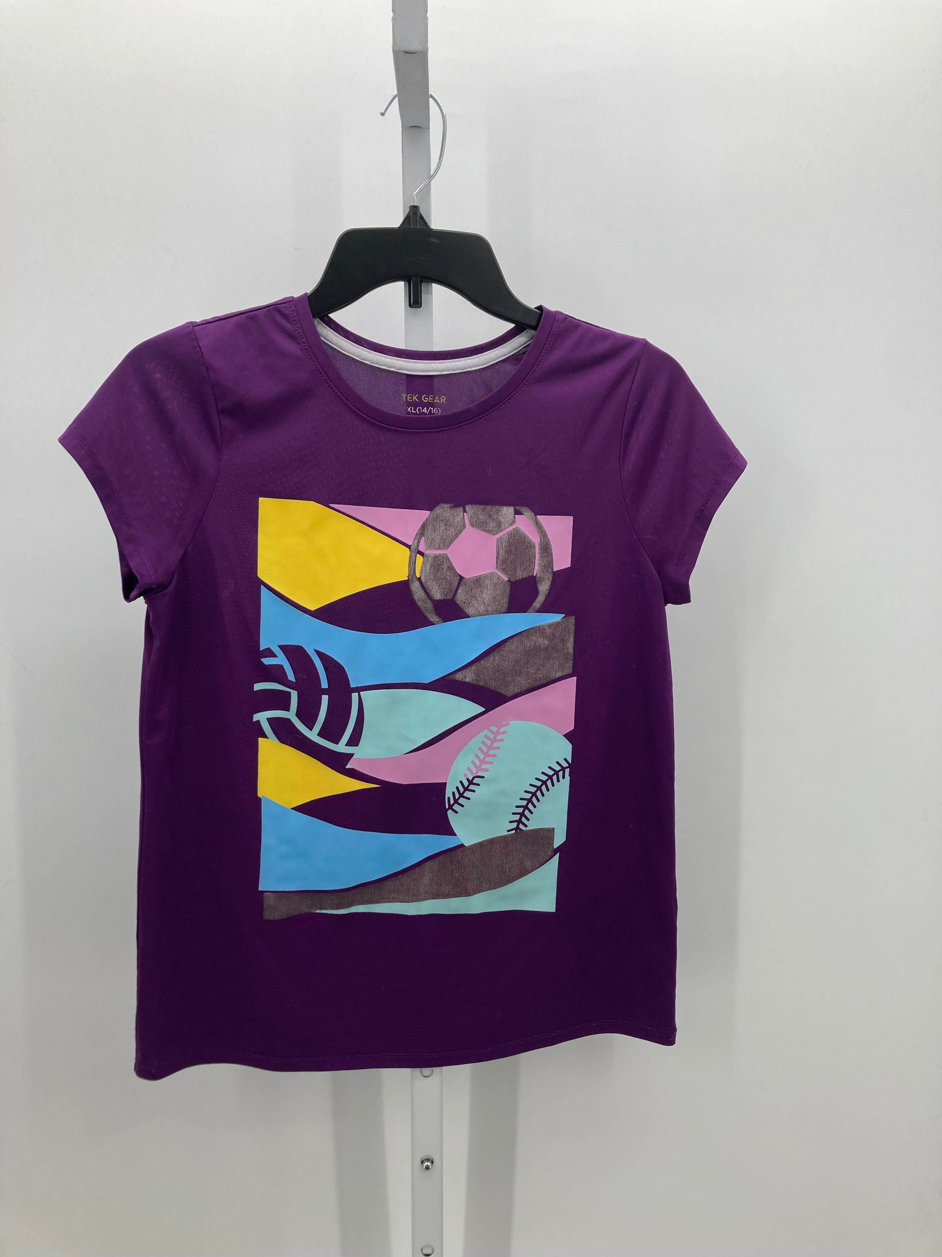 Tek Gear Size 14-16 Girls Short Sleeve Shirt