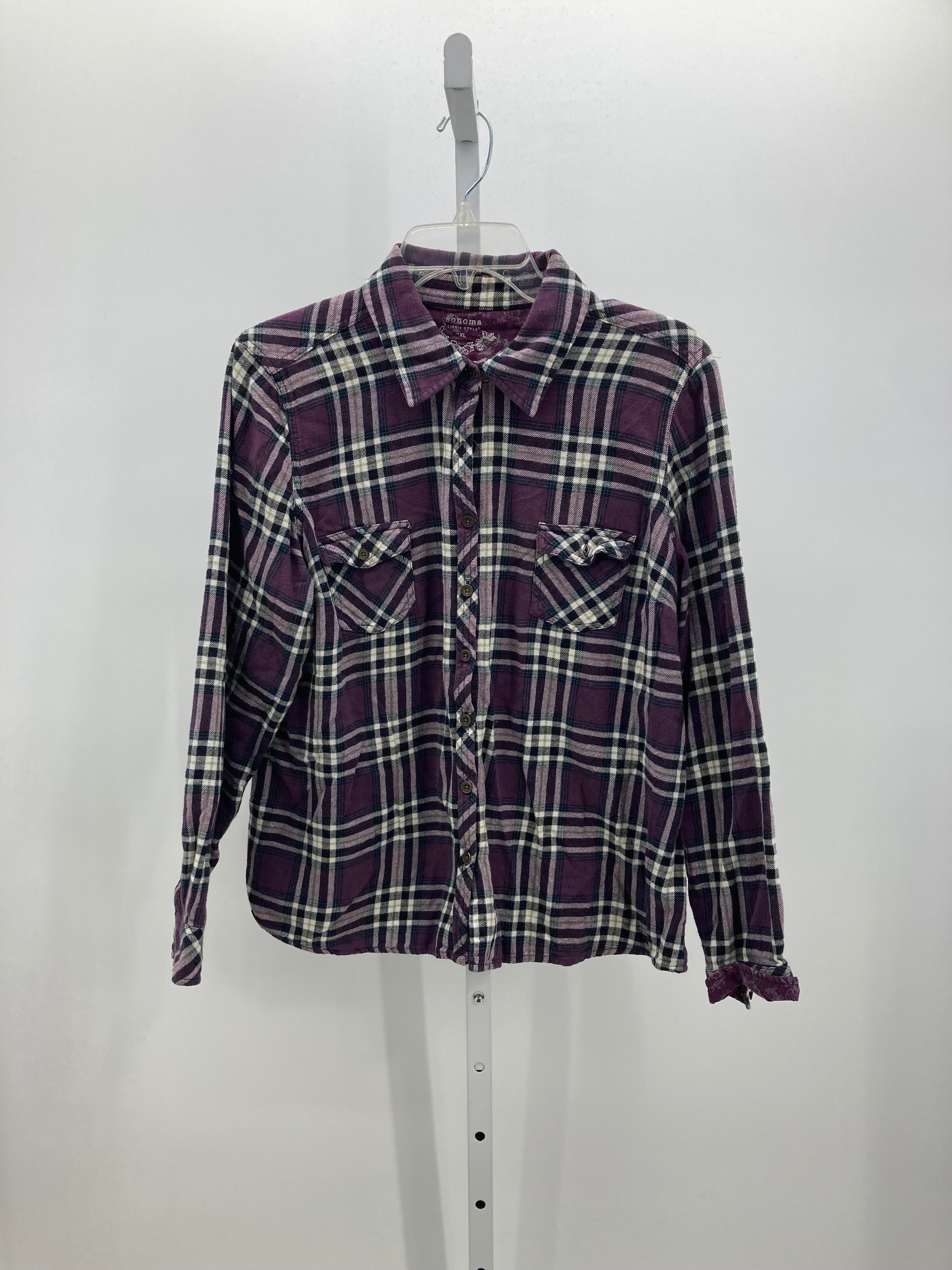 Sonoma Size Extra Large Misses Long Sleeve Shirt