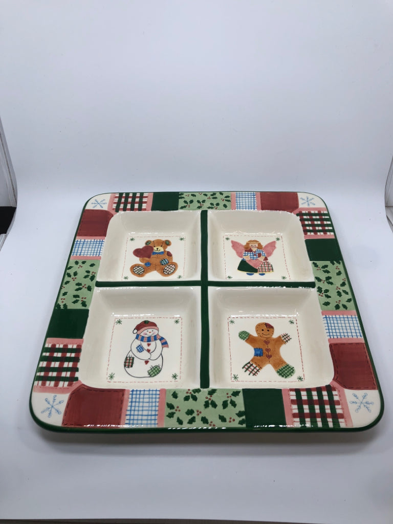 DIVIDED CHRISTMAS PLATTER.