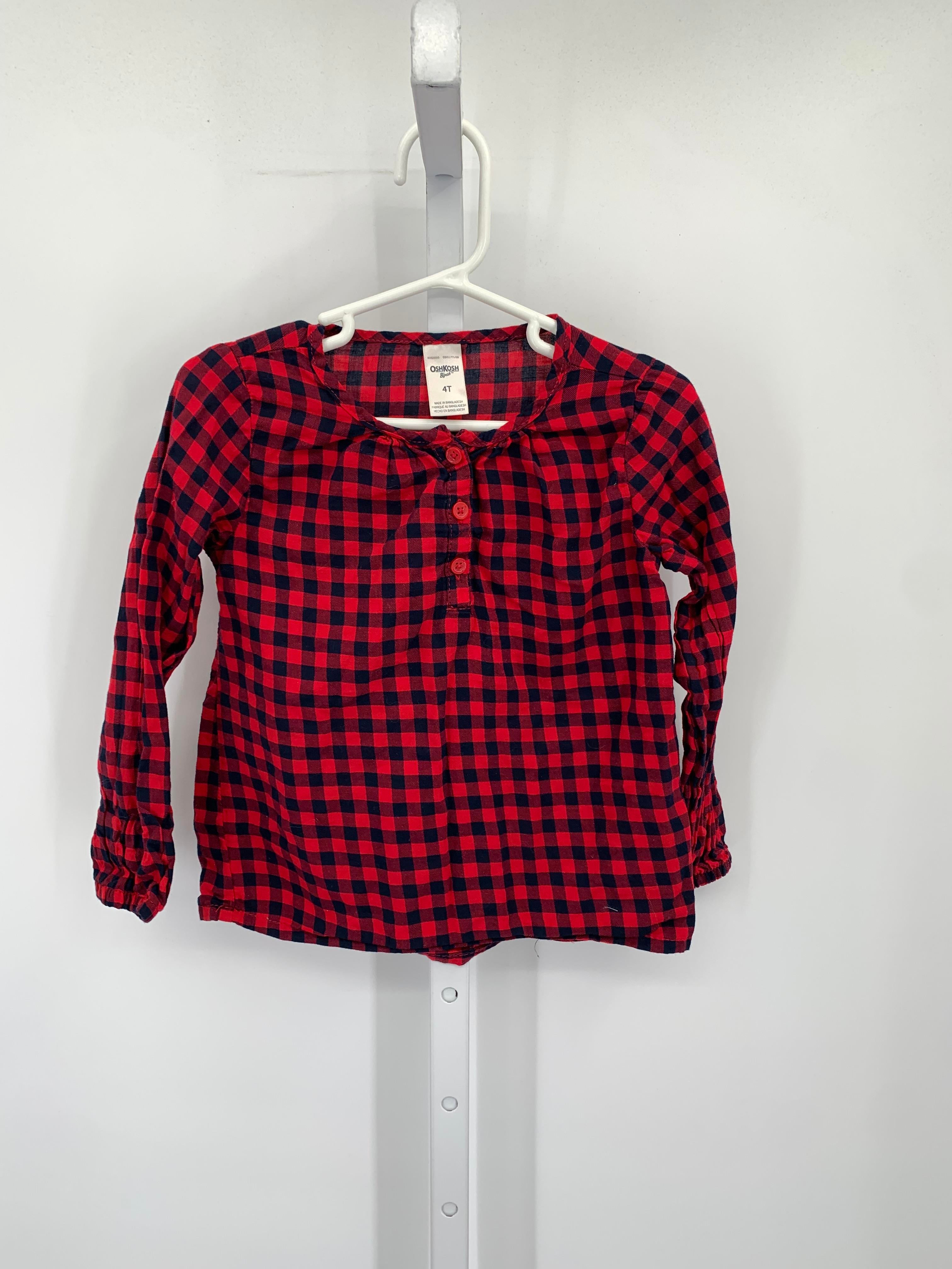 Osh Kosh Size 4T Girls Long Sleeve Shirt