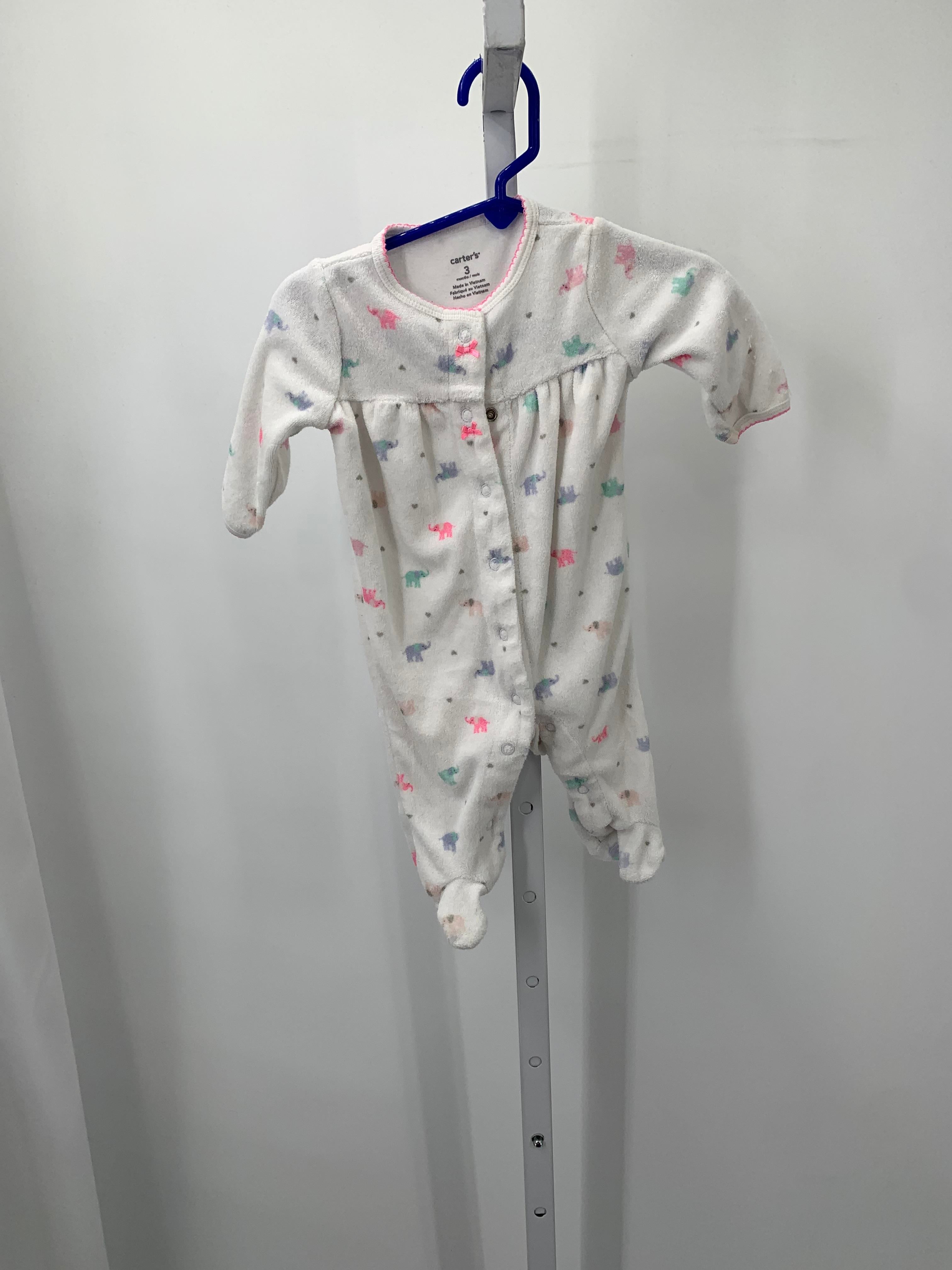 Carters Size 3 Months Girls Long Slv. Romper