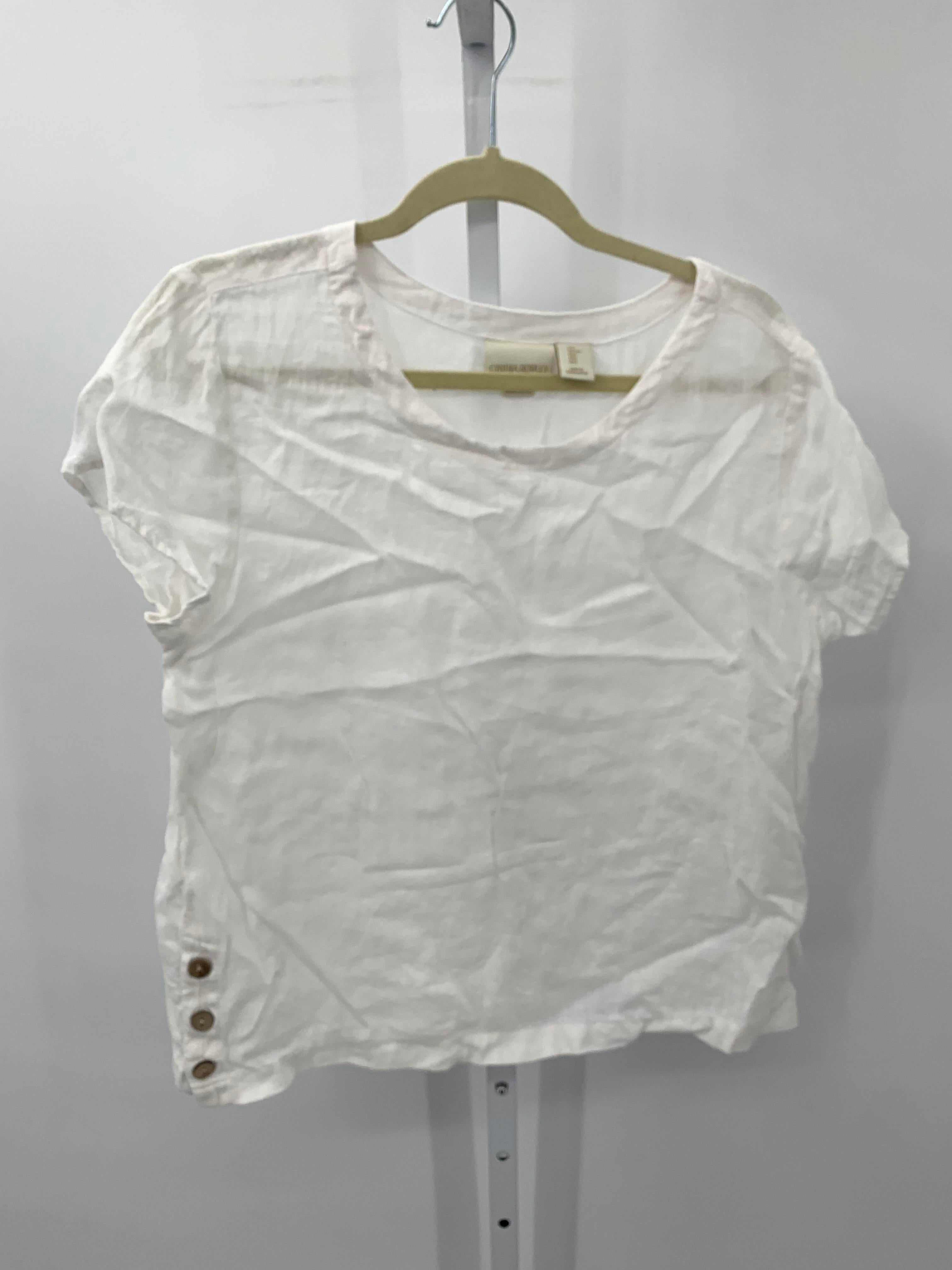 Cynthia Rowley Size Large Misses Short Sleeve Shirt