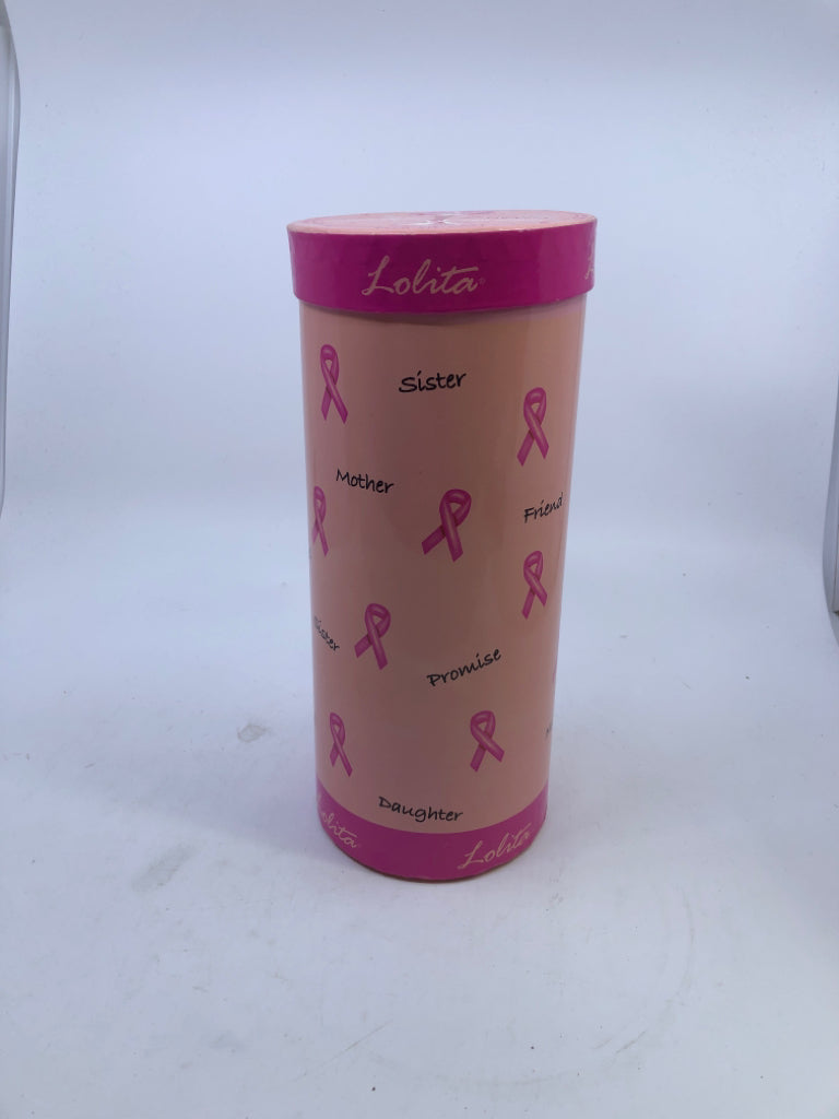 NIB "PINK RIBBON" LOLITA WINE GLASS.