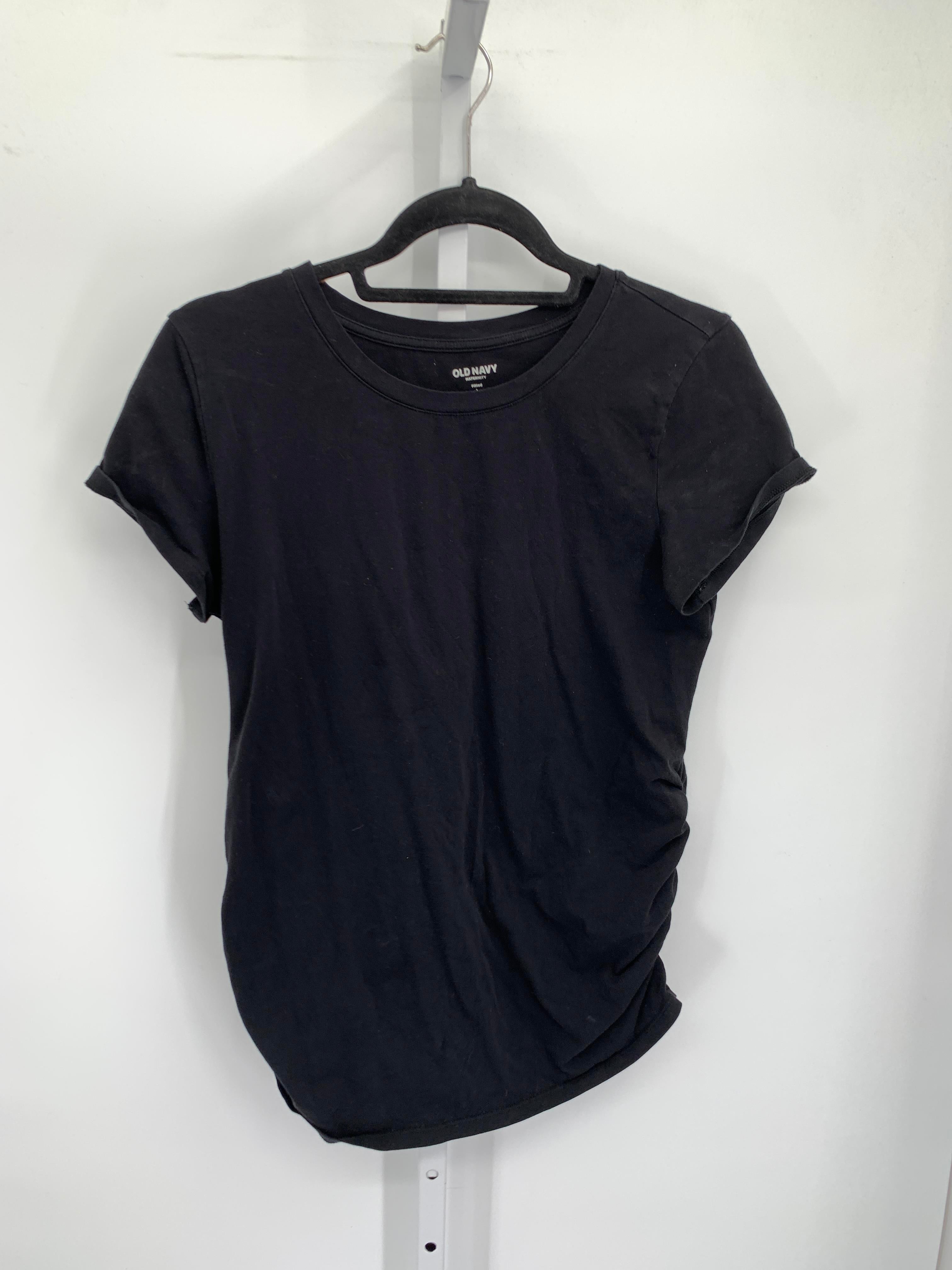 Old Navy Black Size Large Maternity Short Sleeve Shirt