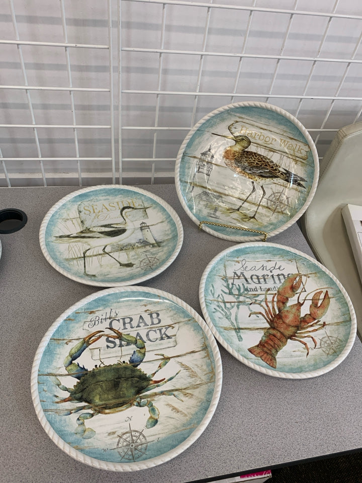 8 NAUTICAL PLATES W/ROPE EDGE SRV FOR 4.