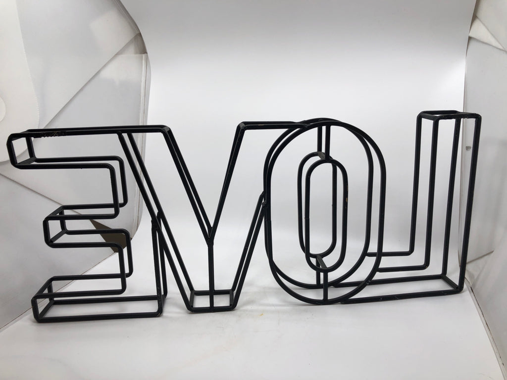 METAL "LOVE" SIGN.