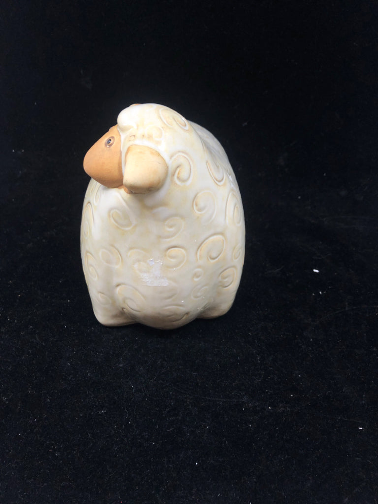TAN SHEEP CERAMIC SHEEP.