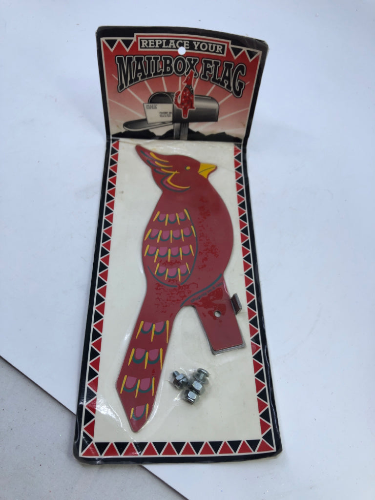 NIP RED CARDINAL MAILBOX FLAG.