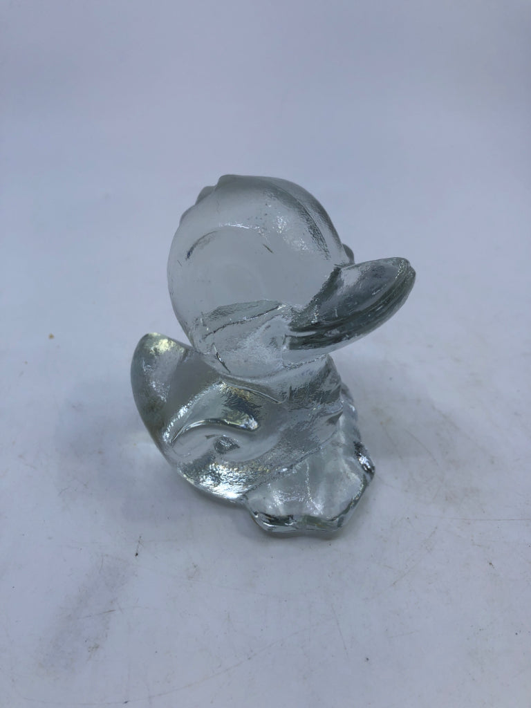 VTG GLASS HAPPY DUCKLING.